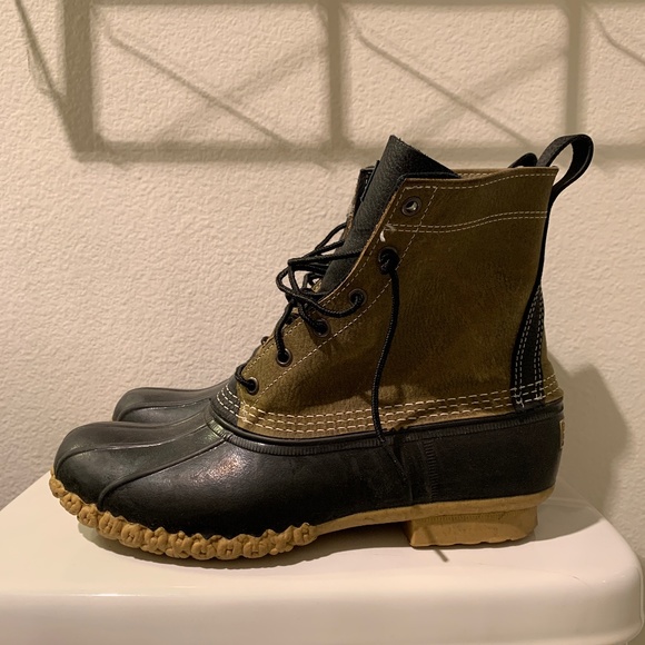 L.L. Bean 8” Duck Boots OD Green - Picture 1 of 4